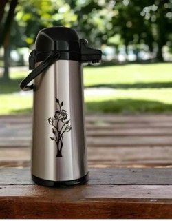 فلاسک مارک علقمه پمپی استیل ۲.۵ لیتری